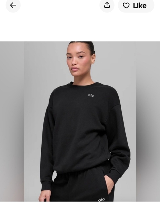 ALO Yoga Tops - Alo Women's Yoga Accolade Black Crewneck Sweatshirt Size Small